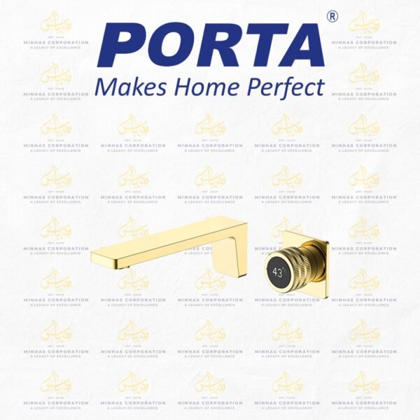 Porta Wall Mounted Mixer HDA425-WMM-G – Gold