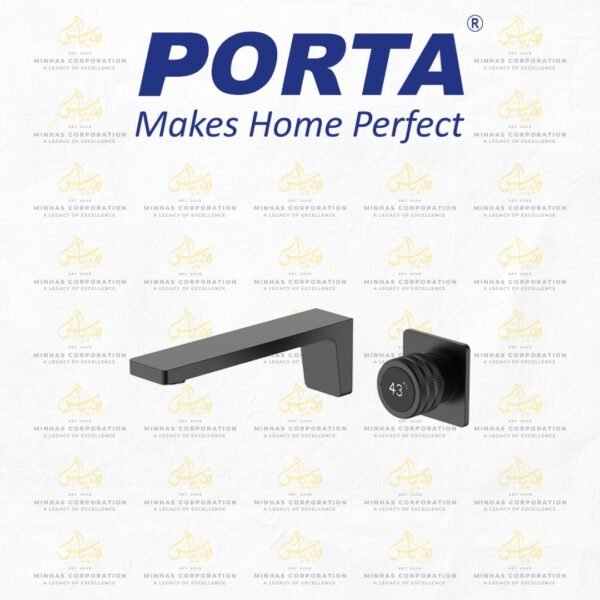 Porta Wall Mounted Mixer HDA425-WMM-MB – Matt Black