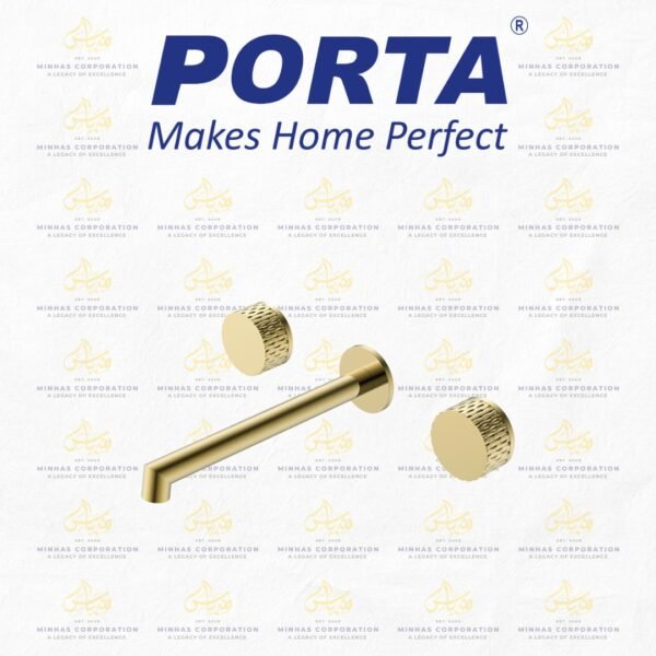 Porta Wall Mounted Mixer HDA435-WMM-G – Gold