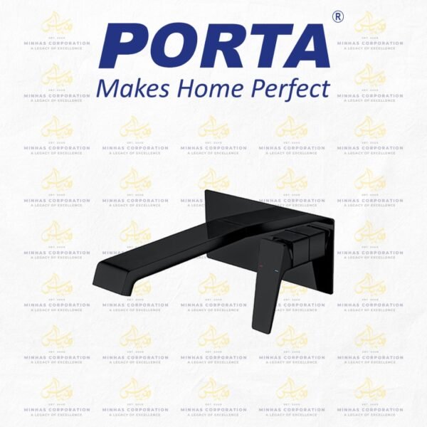 Porta Wall Mounted Mixer HDA4445-WMM-MB – Matt Black