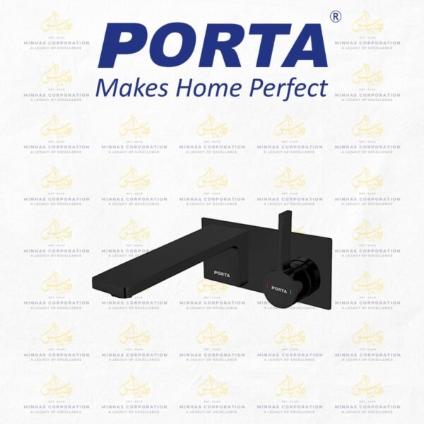 Porta Wall Mounted Mixer HDA830P-WMM-MB – Matt Black
