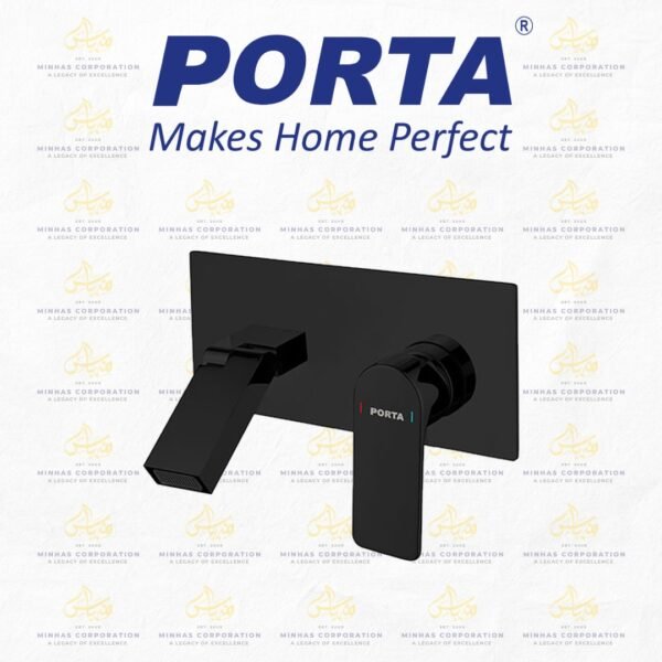 Porta Wall Mounted Mixer HDA835P-WMM-MB – Matt Black
