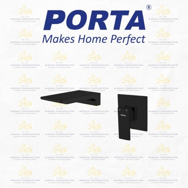 Porta Wall Mounted Mixer HDA995-WMM-MB – Matt Black