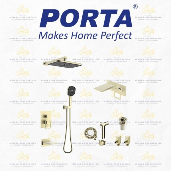Porta Shower Set HDSBG999 – Brush Gold
