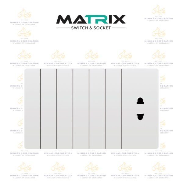 Matrix A3 6 Gang + 1 Socket