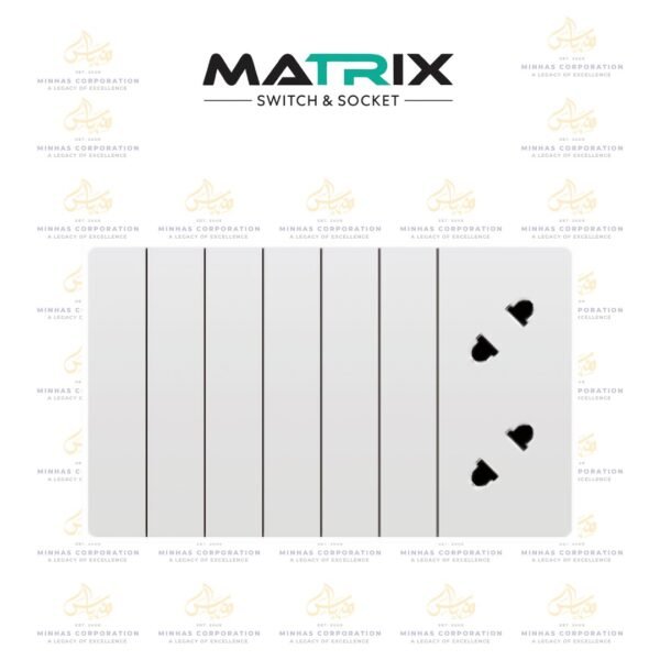 Matrix A3 6 Gang + 2 Socket