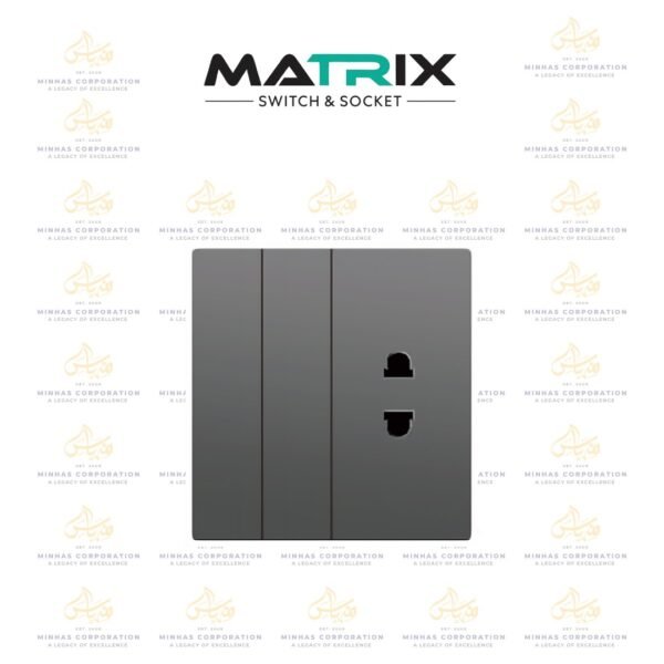 Matrix A4 2 Gang + 1 Socket