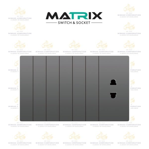 Matrix A4 6 Gang + 1 Socket