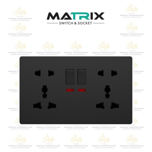 Matrix A5 13A 2 Gang MF Socket
