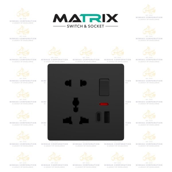 Matrix A5 13A MF Socket + USB A & C
