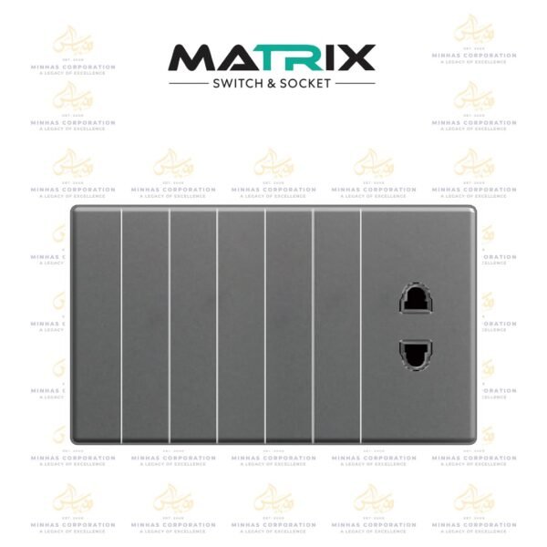 Matrix A7 6 Gang + 1 Socket
