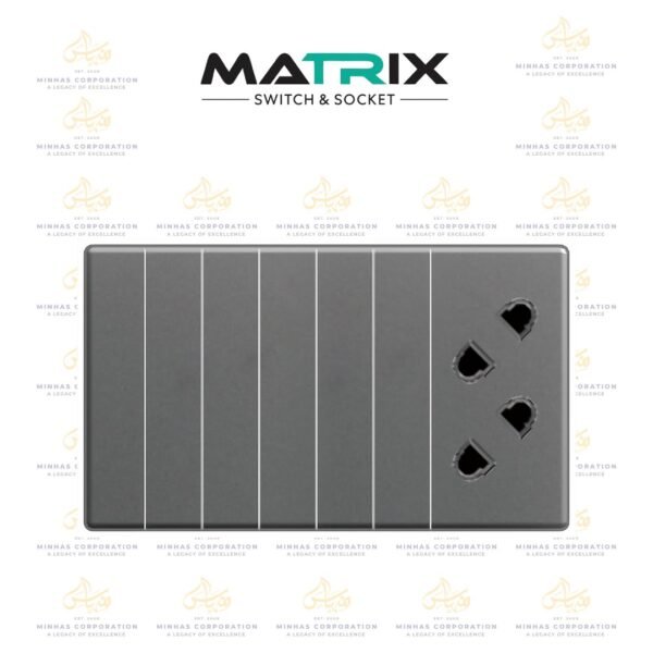 Matrix A7 6 Gang + 2 Socket
