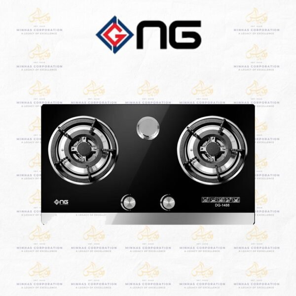 NasGas DG-GN30 Built-in Hob – 3 Burner Tempered Glass Gas Stove with 5.5Kw Burners