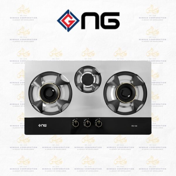 NasGas Heavy Duty Built-in Hob (DG-145) – 3 Burners Stainless Steel with Auto Ignition