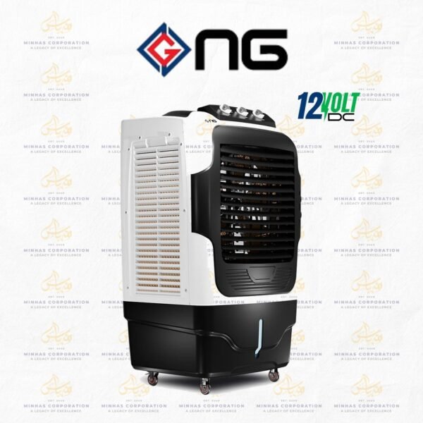 NasGas DC-Turbo NAC-9400 | 12 Volt DC Solar Air Cooler | 60L Jumbo Tank | Heavy Duty 100W Motor | Works on Battery/Solar