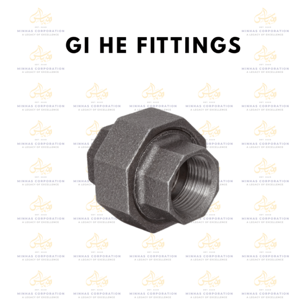 GI HE Galvanized Iron Union – GI Pipe Fitting