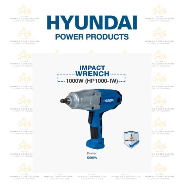 Hyundai Impact Wrench Laser Light 1000W (HP1000-IW)