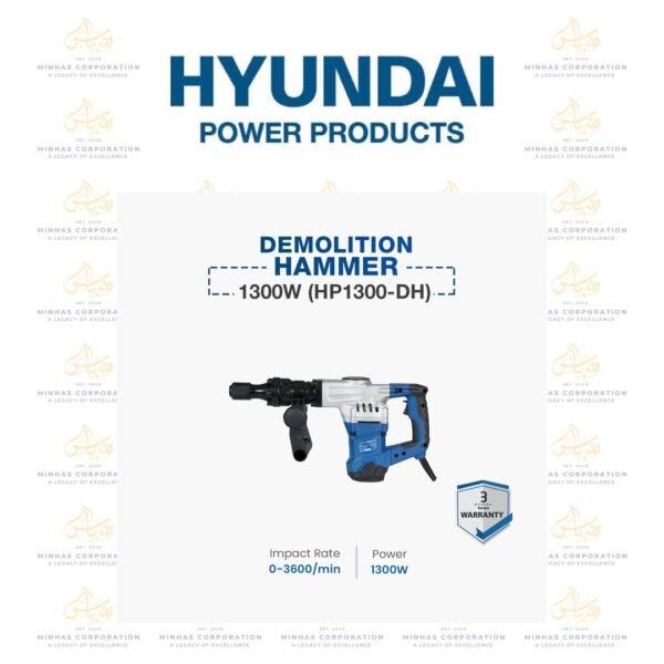 Hyundai 30mm Demolition Hammer 1300W (HP1300-DH)