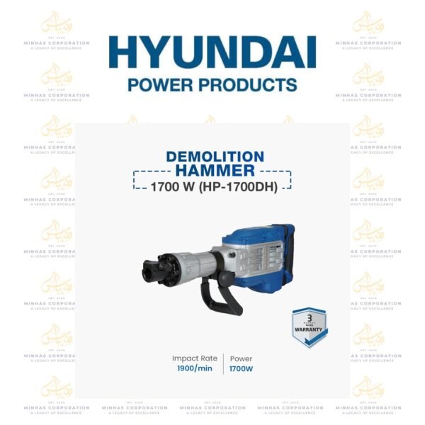 Hyundai 65mm Demolition Hammer 1700W (HP1700-DH)