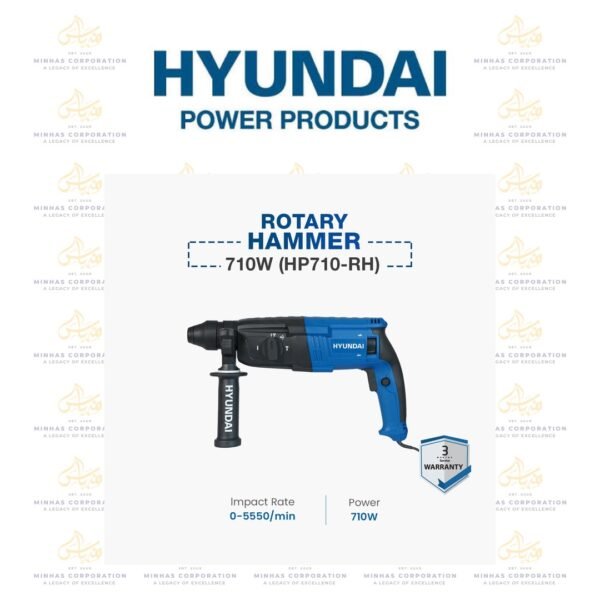 Hyundai 24mm Rotary Hammer 710W (HP710-RH)