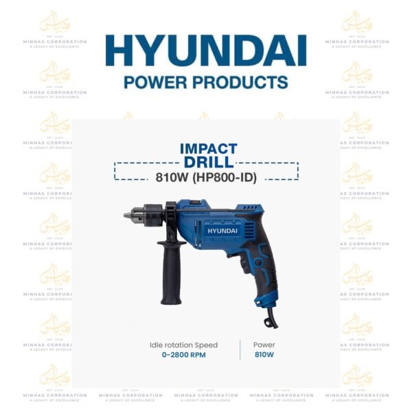 Hyundai 13mm Impact Drill 800W (HP800-ID)