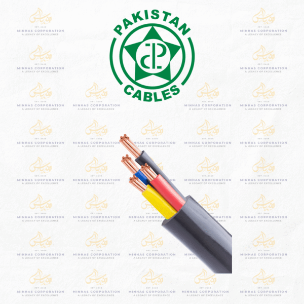 Pakistan Cables 1mm² 4 Core Copper PVC/PVC Cable (300/500V) – 90m Coil