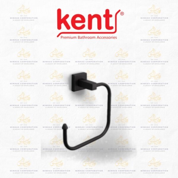 Kent Atrio Black Towel Ring 3206B