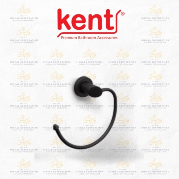 Kent Mirage Black Towel Ring 1606B