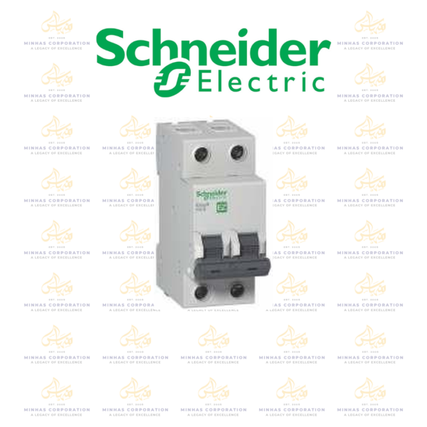 Schneider Easy9 MCB 2 Pole C Curve 16, 20, 25, 32 Amps